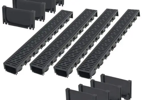 Canale de drenaj, 4 m, plastic - 1/5