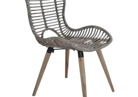 Scaune de bucătărie, 6 buc., maro, ratan natural - 3/5