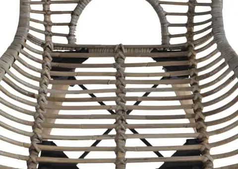 Scaune de bucătărie, 6 buc., maro, ratan natural - 4/5