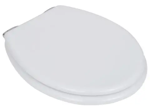 Capace WC cu închidere silențioasă, 2 buc, alb, MDF - 3/5