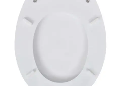 Capace WC cu închidere silențioasă, 2 buc, alb, MDF - 5/5