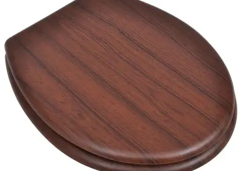 Capace WC, 2 buc., maro, MDF - 2/5