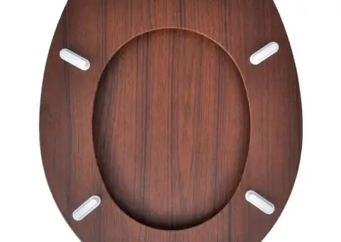 Capace WC, 2 buc., maro, MDF - 5/5