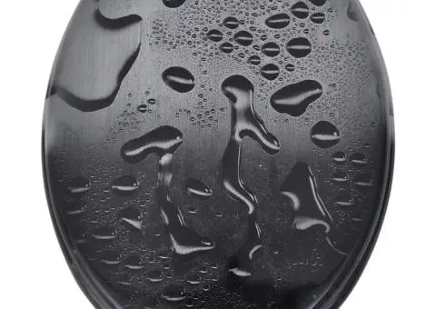 Capace WC, 2 buc., MDF, model picături de apă - 3/5