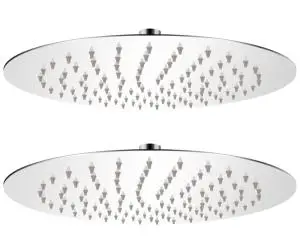 vidaXL Cap de duș tip ploaie, 2 buc., Ø 25 cm, oțel inoxidabil