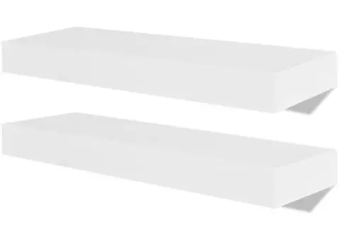 Rafturi de perete, 4 buc., alb, 40 cm - 2/5