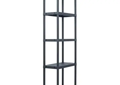 Rafturi de depozitare 5 buc. negru 60x30x180 cm plastic 125 kg - 2/5