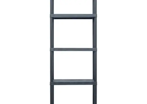 Rafturi de depozitare 5 buc. negru 60x30x180 cm plastic 125 kg - 3/5