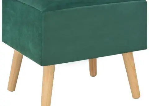 Noptiere, 2 buc., verde, 40 x 35 x 40 cm, catifea - 4/5