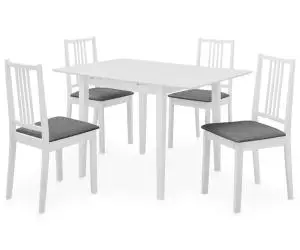 vidaXL Set mobilier de bucătărie, 5 piese, alb, MDF