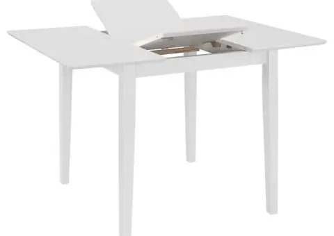 Set mobilier de bucătărie, 5 piese, alb, MDF - 3/5