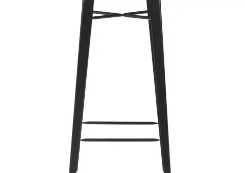 Set mobilier de bar, 3 piese, maro-negru, oțel - 3/5