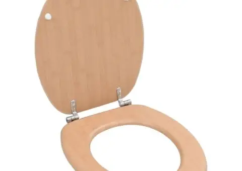 Capace WC, 2 buc., MDF, model bambus - 2/5