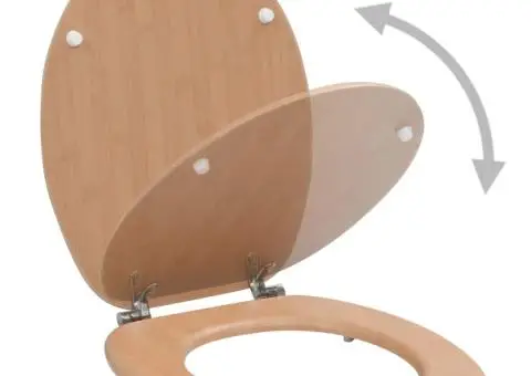 Capace WC, 2 buc., MDF, model bambus - 3/5