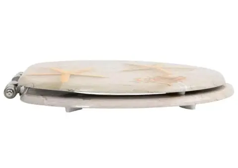 Capace WC închidere silențioasă 2 buc. MDF design stea de mare - 5/5