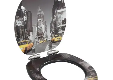 Capace WC cu închidere silențioasă 2 buc. MDF design New York - 2/5