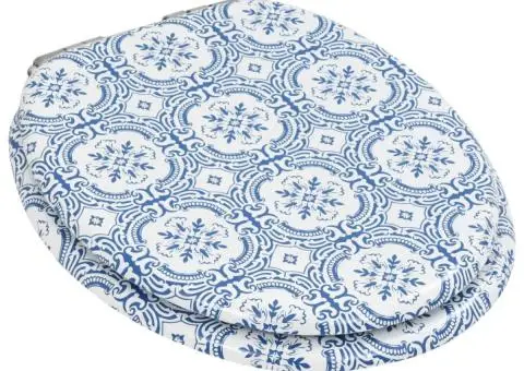 Capace WC cu închidere silențioasă 2 buc. MDF design porțelan - 4/5