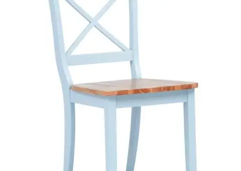 Scaune de bucătărie, 6 buc., gri/natural, lemn masiv de hevea - 2/5