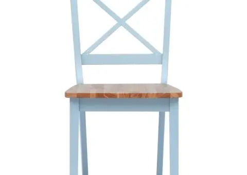 Scaune de bucătărie, 6 buc., gri/natural, lemn masiv de hevea - 3/5