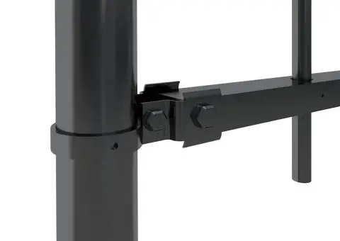 Gard de grădină cu vârf suliță, negru, 13,6 m, oțel - 3/5