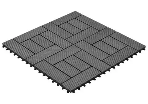 Plăci de pardoseală, 22 buc., gri, 30 x 30 cm, WPC, 2 mp - 2/5