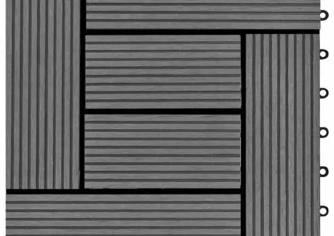 Plăci de pardoseală, 22 buc., gri, 30 x 30 cm, WPC, 2 mp - 3/5