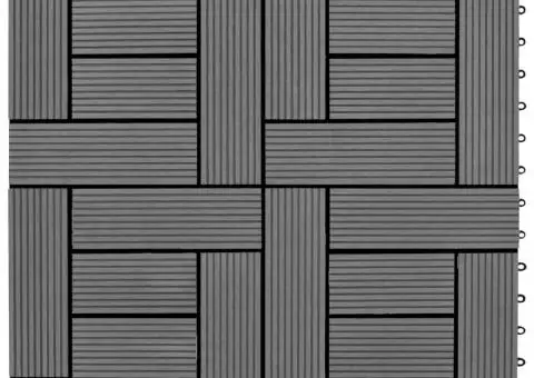 Plăci de pardoseală, 22 buc., gri, 30 x 30 cm, WPC, 2 mp - 4/5