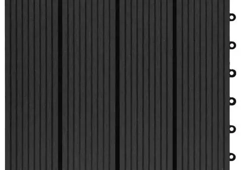 Plăci de pardoseală, 22 buc., negru, 30 x 30 cm, WPC, 2 mp - 3/5