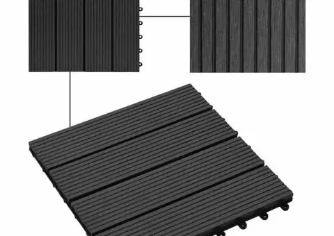 Plăci de pardoseală, 22 buc., negru, 30 x 30 cm, WPC, 2 mp - 5/5