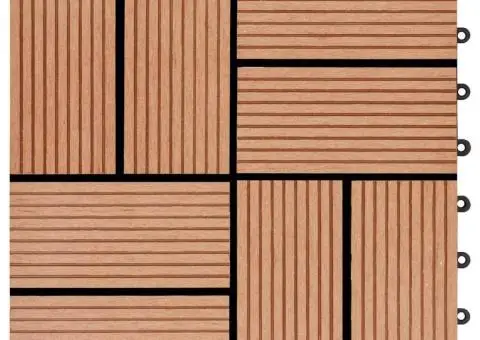 Plăci de pardoseală, 22 buc., culoare tec, 30x30 cm, WPC, 2 mp - 3/5