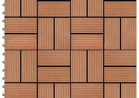 Plăci de pardoseală, 22 buc., culoare tec, 30x30 cm, WPC, 2 mp - 4/5