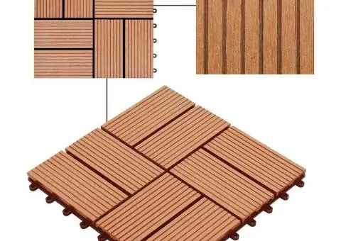 Plăci de pardoseală, 22 buc., culoare tec, 30x30 cm, WPC, 2 mp - 5/5