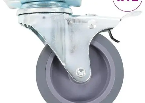 Roți pivotante, 12 buc., 75 mm - 1/5