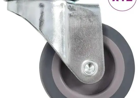 Roți pivotante cu gaură pentru șurub, 12 buc., 50 mm - 1/5