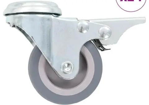 Roți pivotante cu gaură pentru șurub, 24 buc., 50 mm - 1/5