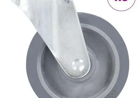 Roți pivotante cu gaură pentru șurub, 8 buc., 100 mm - 1/5