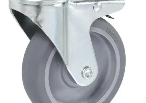 Roți pivotante cu gaură pentru șurub, 16 buc., 100 mm - 3/5