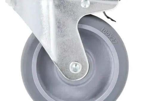 Roți pivotante cu gaură pentru șurub, 16 buc., 100 mm - 4/5