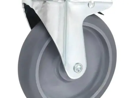 Roți pivotante cu gaură pentru șurub, 12 buc., 125 mm - 3/5