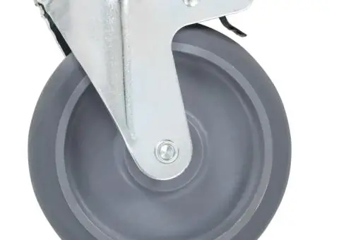 Roți pivotante cu gaură pentru șurub, 12 buc., 125 mm - 4/5