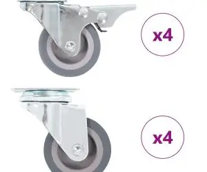 vidaXL Roți pivotante, 8 buc., 50 mm
