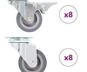 vidaXL Roți pivotante, 16 buc., 50 mm