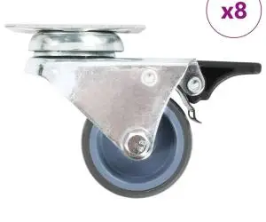 vidaXL Roți pivotante duble, 8 buc., 50 mm