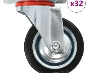 vidaXL Roți pivotante, 32 buc., 75 mm