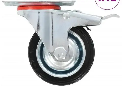 Roți pivotante, 12 buc., 75 mm - 1/5