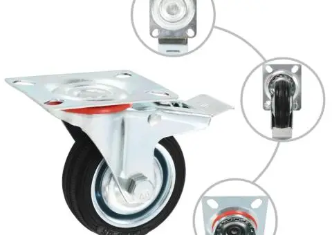 Roți pivotante, 12 buc., 75 mm - 2/5