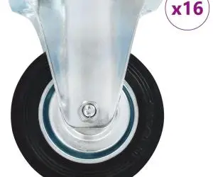 vidaXL Roți fixe, 16 buc., 100 mm
