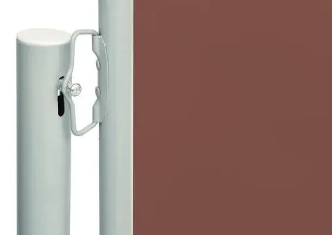 Copertină laterală retractabilă de terasă, maro, 140x600 cm - 3/5