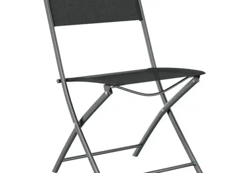 Set de servit masa pentru grădină, 7 piese, gri și negru - 5/5