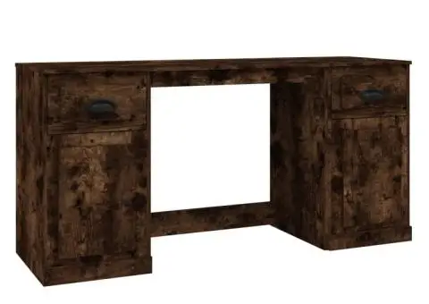 Birou cu dulap, stejar afumat, lemn prelucrat - 2/5